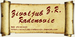 Živoljub Radenović vizit kartica